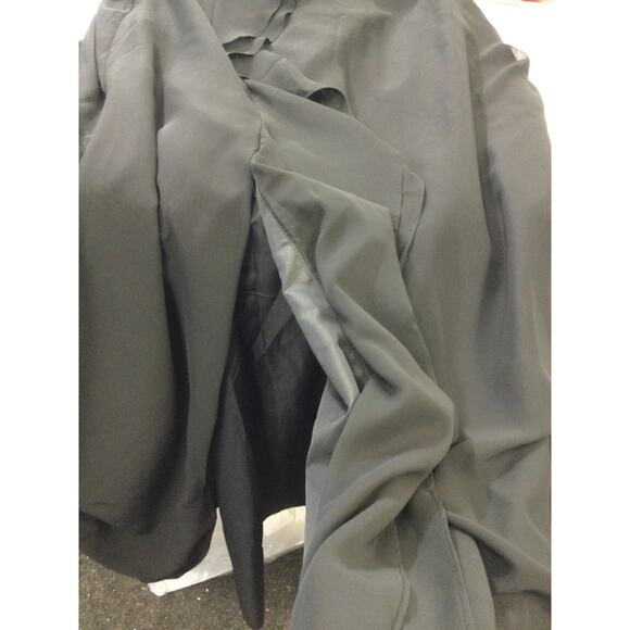 AW BRIDAL SZ 10 L black chiffon ruffle prom formal party maxi dress NEW B157 - Picture 8 of 8